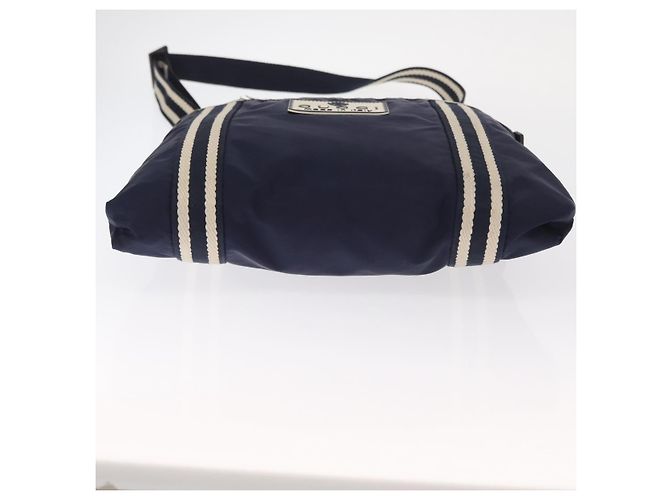 Borsa a Spalla GUCCI in Nylon Blu Navy Argento 189662 Auth ka1054 - vista 9