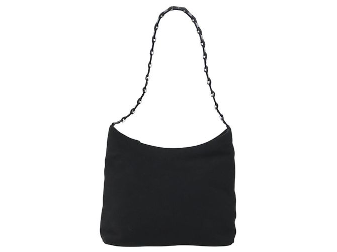 Borsa a Spalla Vala in Nylon Nero Salvatore Ferragamo Auth 160694 - vista 13
