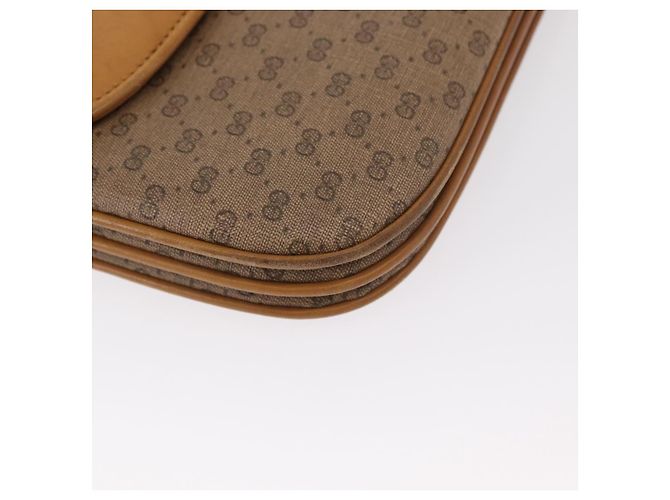 Gucci Borsa a Spalla Micro GG Supreme PVC Beige Oro 104 004 0024 Auth BA9178 D'oro - vista 11
