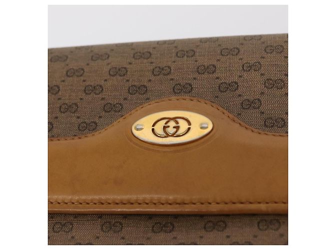 Gucci Borsa a Spalla Micro GG Supreme PVC Beige Oro 104 004 0024 Auth BA9178 D'oro - vista 15