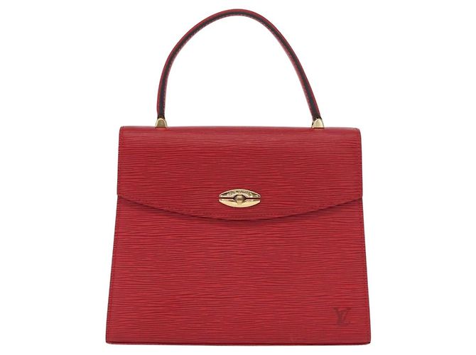 LOUIS VUITTON Borsa a Mano Epi Malesherbes Rossa M52377 LV Auth 158649 Rosso - vista 13