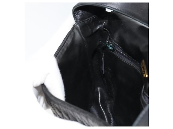 BALLY Borsa a Spalla in Pelle Nera e Oro Auth BA9032 Nero D'oro - vista 20
