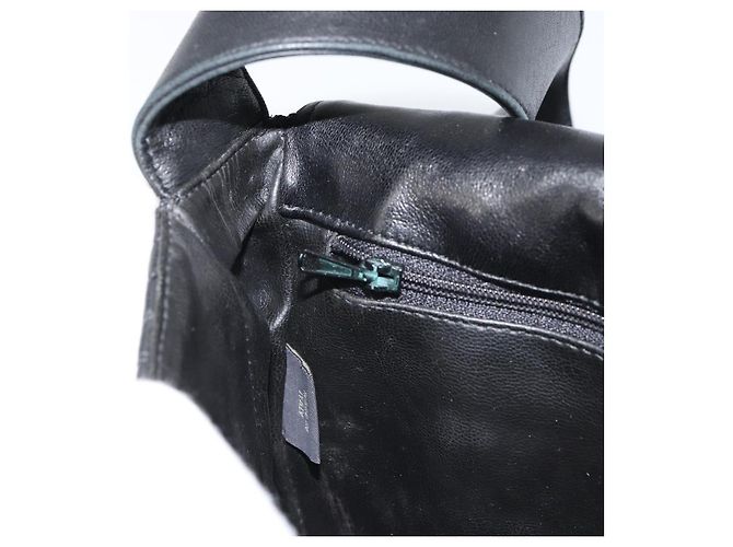 BALLY Borsa a Spalla in Pelle Nera e Oro Auth BA9032 Nero D'oro - vista 21