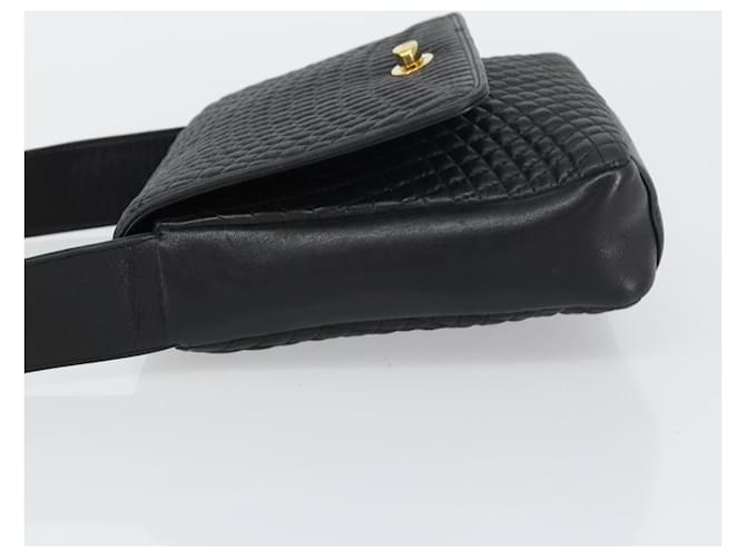 BALLY Borsa a Spalla in Pelle Nera e Oro Auth BA9032 Nero D'oro - vista 4