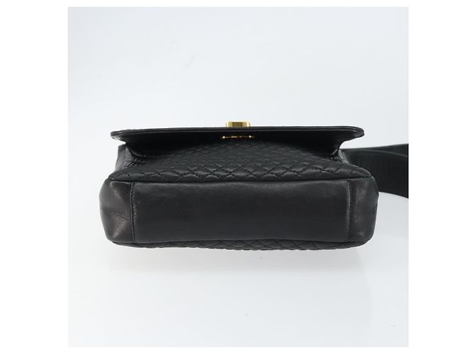 BALLY Borsa a Spalla in Pelle Nera e Oro Auth BA9032 Nero D'oro - vista 5