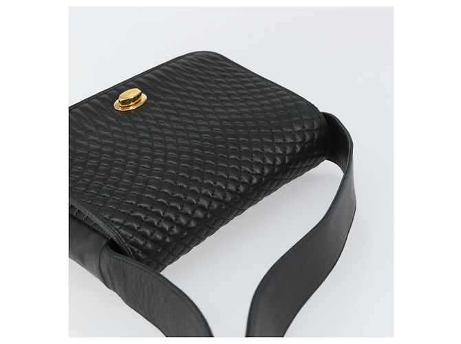 BALLY Borsa a Spalla in Pelle Nera e Oro Auth BA9032 Nero D'oro - vista 6