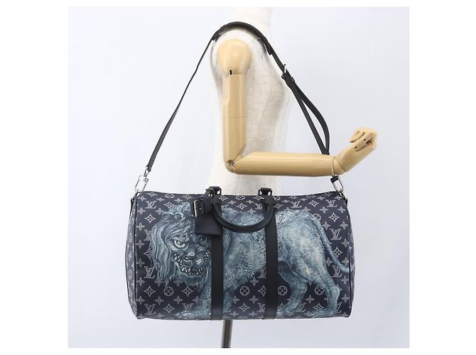 LOUIS VUITTON Monogram Savanna Keepall Bandouliere 45 Borsa M54129 Auth 159443SM Monogramma - vista 26