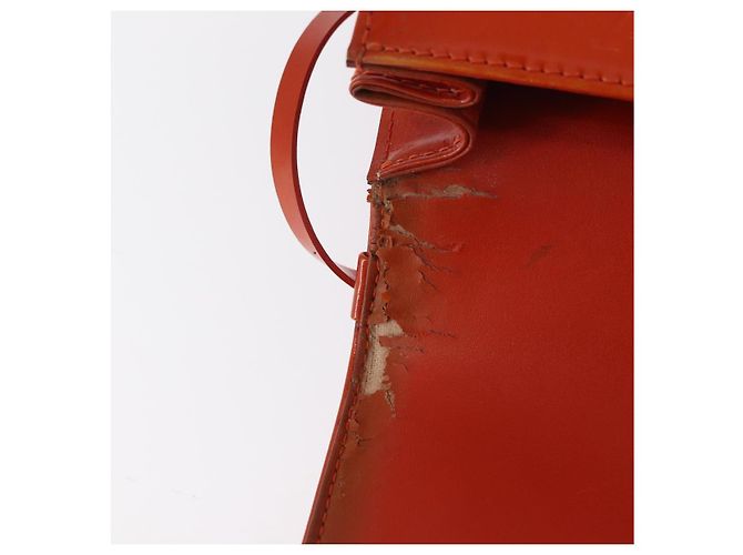 LOUIS VUITTON Borsa a Mano Spring Street Monogram Vernis Arancione M91025 Auth 158151 - vista 10