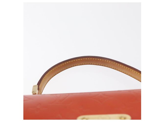 LOUIS VUITTON Borsa a Mano Spring Street Monogram Vernis Arancione M91025 Auth 158151 - vista 14