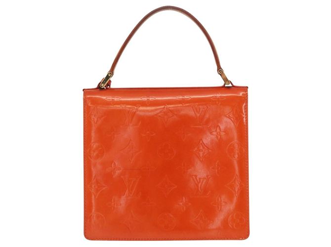 LOUIS VUITTON Borsa a Mano Spring Street Monogram Vernis Arancione M91025 Auth 158151 - vista 2