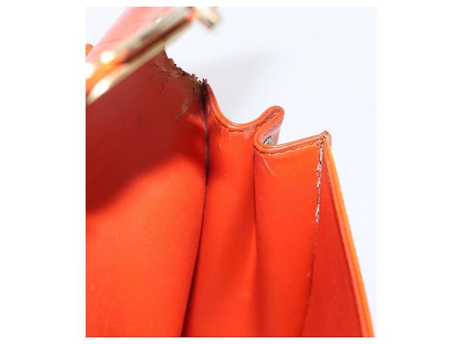 LOUIS VUITTON Borsa a Mano Spring Street Monogram Vernis Arancione M91025 Auth 158151 - vista 22