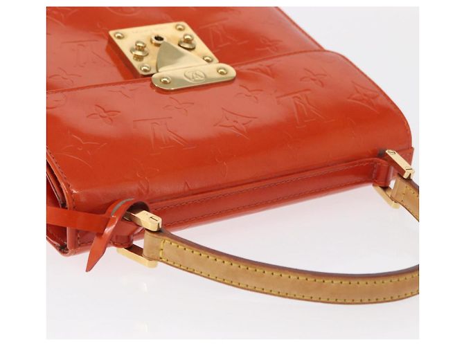 LOUIS VUITTON Borsa a Mano Spring Street Monogram Vernis Arancione M91025 Auth 158151 - vista 6