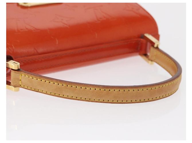 LOUIS VUITTON Borsa a Mano Spring Street Monogram Vernis Arancione M91025 Auth 158151 - vista 7