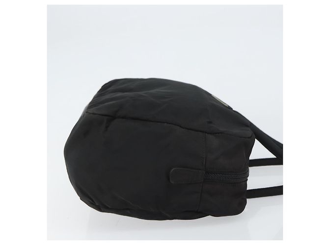 PRADA Borsa a mano in nylon nero argento Auth 158483 - vista 3