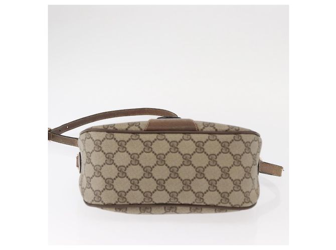 Gucci Borsa GG Supreme Web Sherry Line PVC Beige Oro 14 02 032 Auth 157751 D'oro - vista 10