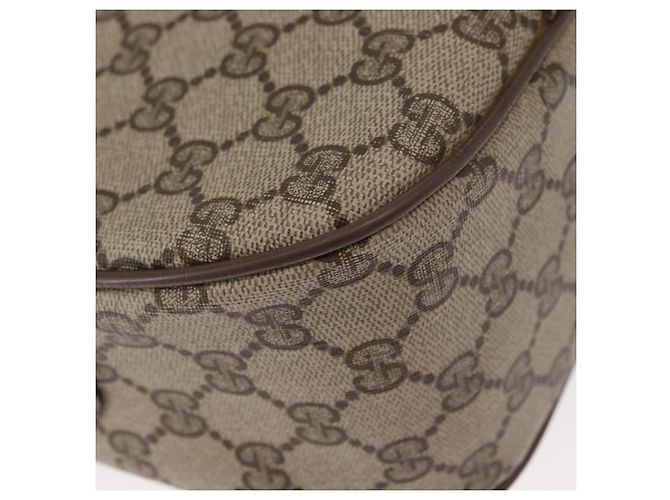 Gucci Borsa GG Supreme Web Sherry Line PVC Beige Oro 14 02 032 Auth 157751 D'oro - vista 11