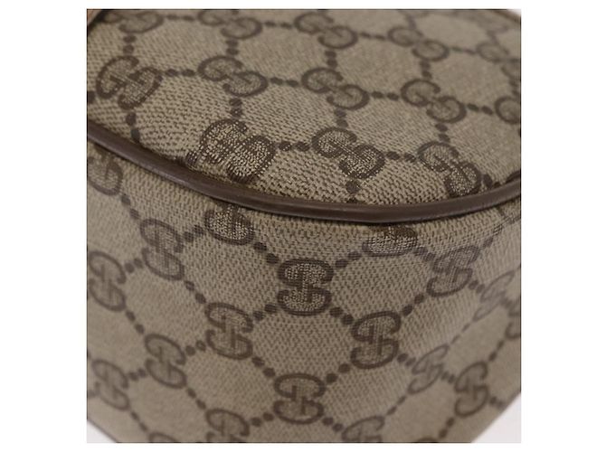 Gucci Borsa GG Supreme Web Sherry Line PVC Beige Oro 14 02 032 Auth 157751 D'oro - vista 12