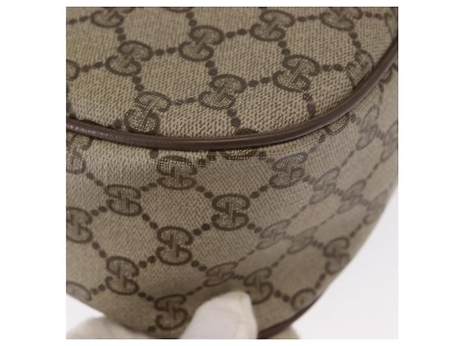 Gucci Borsa GG Supreme Web Sherry Line PVC Beige Oro 14 02 032 Auth 157751 D'oro - vista 13