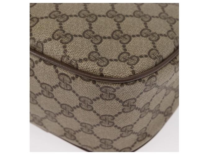 Gucci Borsa GG Supreme Web Sherry Line PVC Beige Oro 14 02 032 Auth 157751 D'oro - vista 14