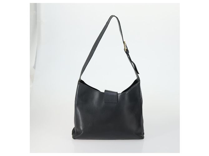 Borsa a mano in pelle Salvatore Ferragamo Gancini Vala 3 pezzi Nero Auth 157075 - vista 3