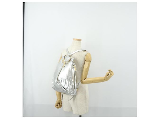 Zaino in pelle Gianni Versace Argento Oro Auth am9831 D'oro - vista 21