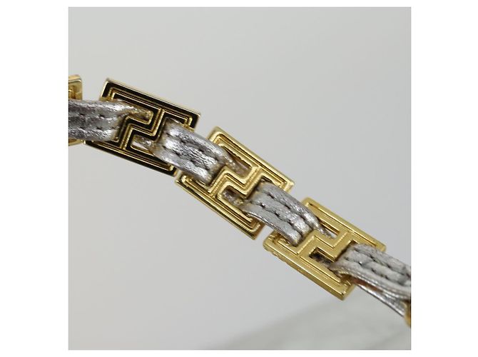 Zaino in pelle Gianni Versace Argento Oro Auth am9831 D'oro - vista 8