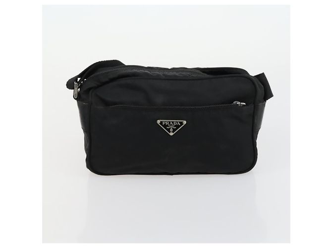 Borsa a Spalla PRADA Nylon Smaltato 2 Set Nero Auth ar13916 - vista 10