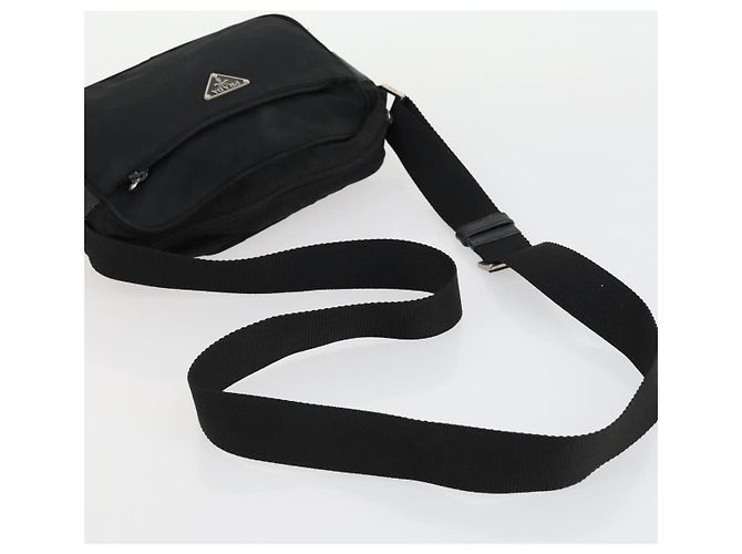 Borsa a Spalla PRADA Nylon Smaltato 2 Set Nero Auth ar13916 - vista 13