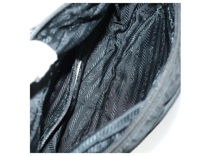 Borsa a Spalla PRADA Nylon Smaltato 2 Set Nero Auth ar13916 - vista 17