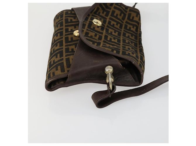 Set di 3 borse in tela Zucca PVC Givenchy Fendi Saint Laurent marrone nero Auth 156745 - vista 13