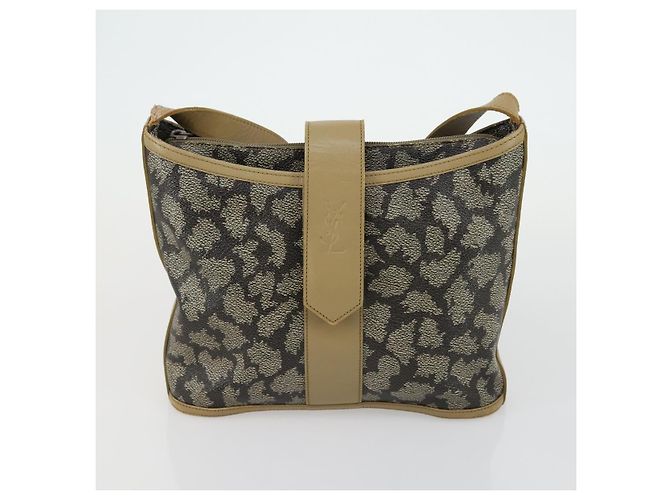 Set di 3 borse in tela Zucca PVC Givenchy Fendi Saint Laurent marrone nero Auth 156745 - vista 18