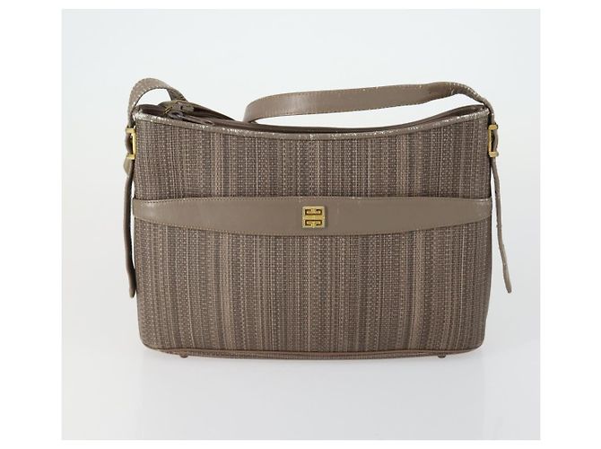 Set di 3 borse in tela Zucca PVC Givenchy Fendi Saint Laurent marrone nero Auth 156745 - vista 2
