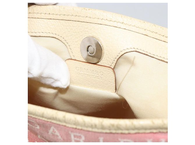 Bulgari Borsa Tote BVLGARI Logo Mania in tela rosa argento Auth 158388 - vista 12