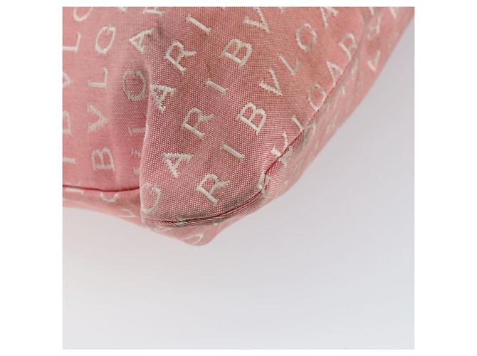 Bulgari Borsa Tote BVLGARI Logo Mania in tela rosa argento Auth 158388 - vista 9