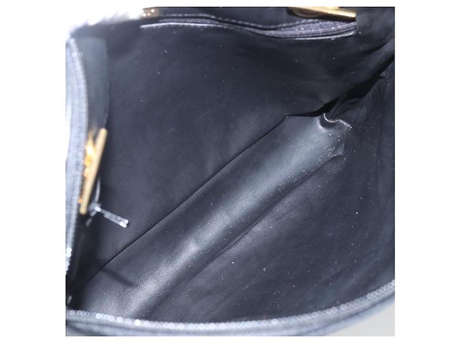 BALLY Borsa a Spalla a Catena Pelle Nera Oro Auth 158019 Nero D'oro - vista 11