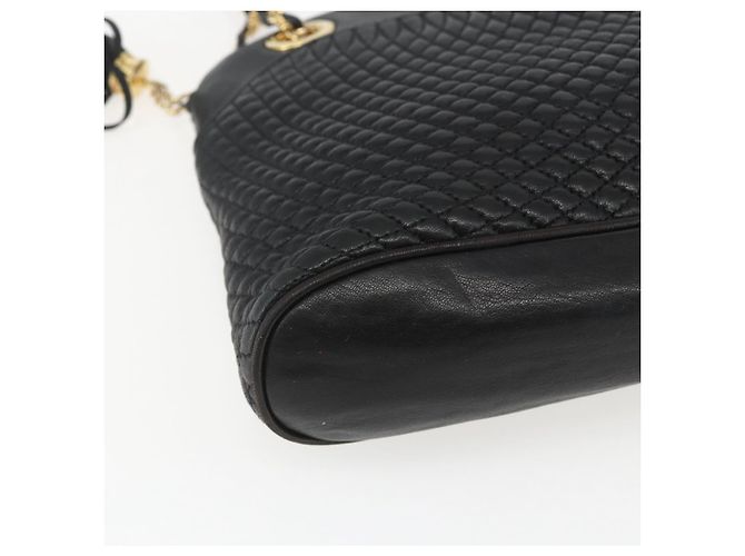 BALLY Borsa a Spalla a Catena Pelle Nera Oro Auth 158019 Nero D'oro - vista 14