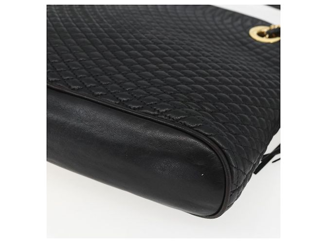 BALLY Borsa a Spalla a Catena Pelle Nera Oro Auth 158019 Nero D'oro - vista 15