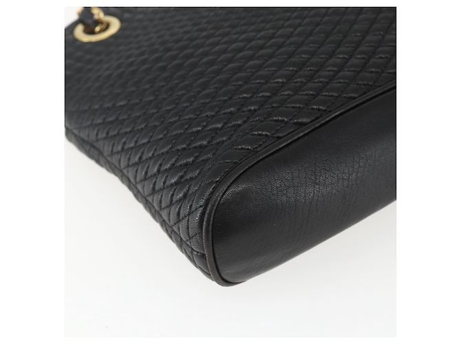 BALLY Borsa a Spalla a Catena Pelle Nera Oro Auth 158019 Nero D'oro - vista 16