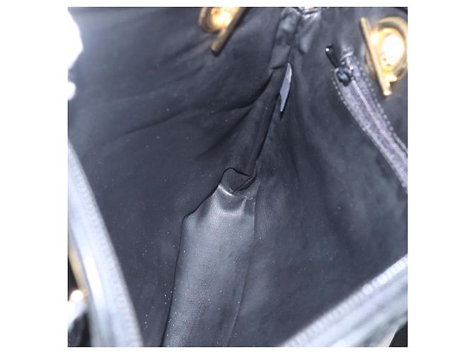 BALLY Borsa a Spalla a Catena Pelle Nera Oro Auth 158019 Nero D'oro - vista 20