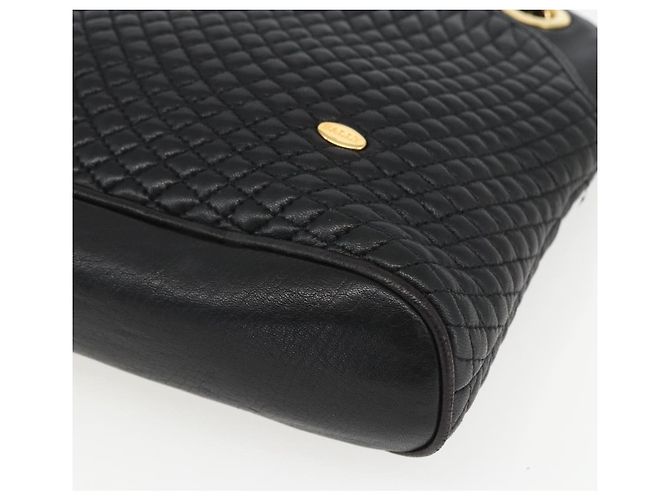 BALLY Borsa a Spalla a Catena Pelle Nera Oro Auth 158019 Nero D'oro - vista 9