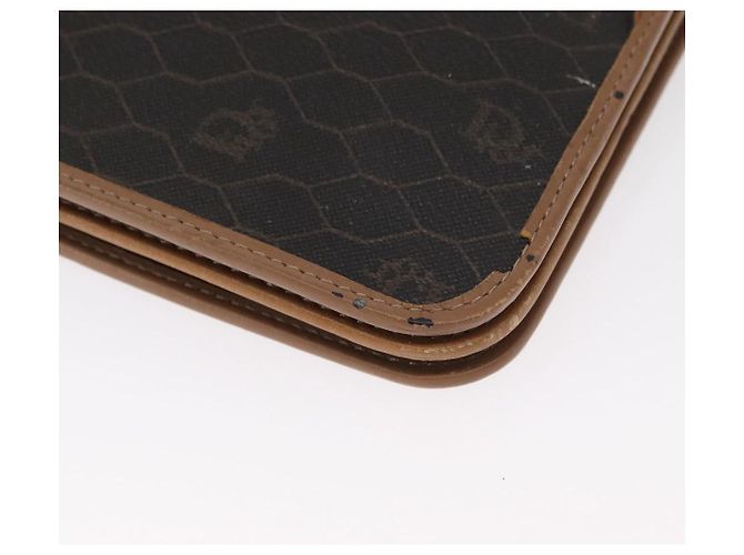 Borsa a spalla in tela a nido d'ape Christian Dior PVC nera e dorata Auth bs32106 Nero D'oro - vista 10