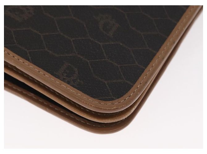 Borsa a spalla in tela a nido d'ape Christian Dior PVC nera e dorata Auth bs32106 Nero D'oro - vista 12