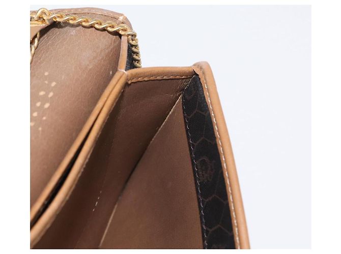 Borsa a spalla in tela a nido d'ape Christian Dior PVC nera e dorata Auth bs32106 Nero D'oro - vista 19