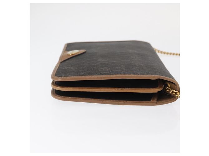 Borsa a spalla in tela a nido d'ape Christian Dior PVC nera e dorata Auth bs32106 Nero D'oro - vista 4