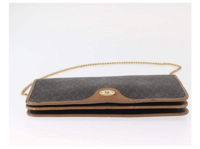 Borsa a spalla in tela a nido d'ape Christian Dior PVC nera e dorata Auth bs32106 Nero D'oro - vista 9
