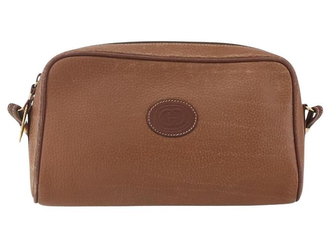 Gucci Sac à épaule en cuir marron doré Auth 158413 - vue 2