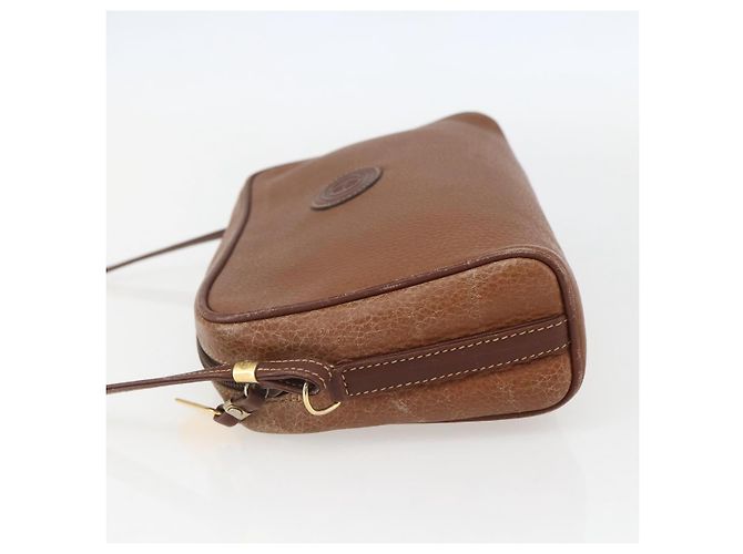 Gucci Sac à épaule en cuir marron doré Auth 158413 - vue 4