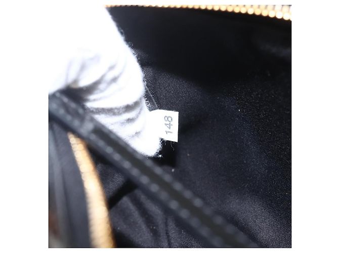 Borsa a Spalla Miu Miu Catena Smalto 2 in 1 Nero Oro Auth 159323V D'oro - vista 11