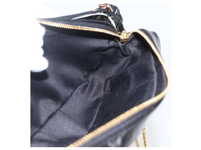 Borsa a Spalla Miu Miu Catena Smalto 2 in 1 Nero Oro Auth 159323V D'oro - vista 22