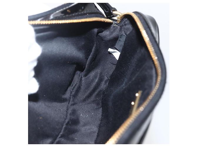 Borsa a Spalla Miu Miu Catena Smalto 2 in 1 Nero Oro Auth 159323V D'oro - vista 23